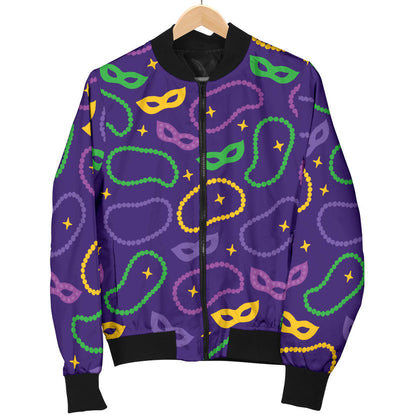 Mardi Gras Pattern Print Design 04 Men Bomber Jacket