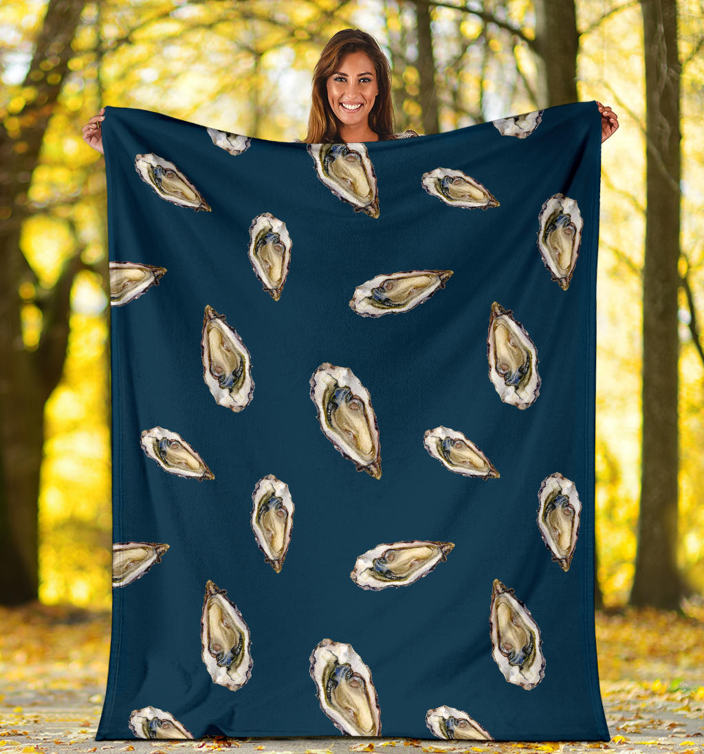 Oyster Pattern Print Design 03 Premium Blanket
