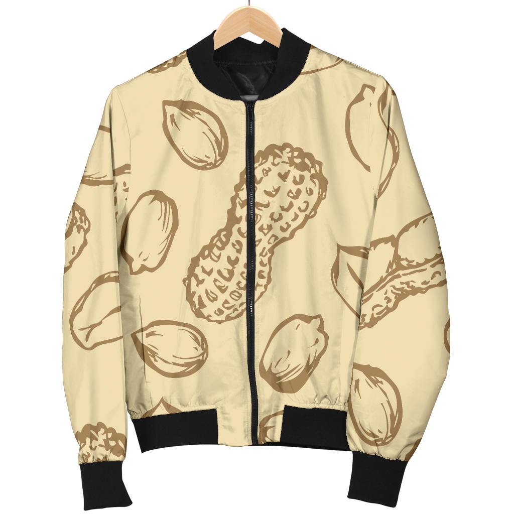 Peanut Pattern Print Design A02 Men Bomber Jacket