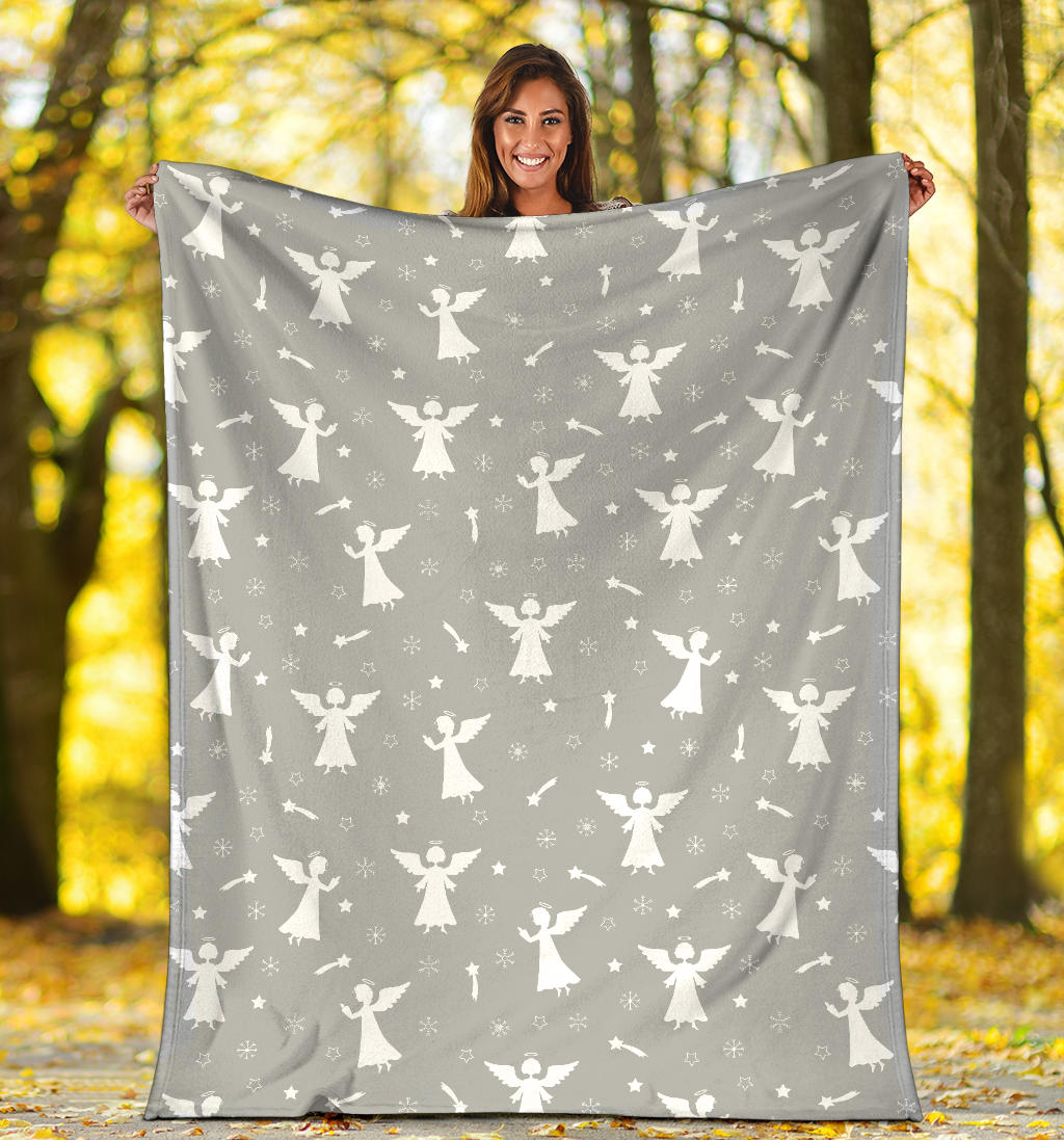 Angel Pattern Print Design 03 Premium Blanket