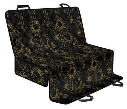 Moon Boho Style Pattern Print Design 01 Rear Dog Car Seat Cover Hammock