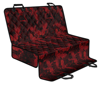 Gecko Pattern Print Design 04 Rear Dog Car Seat Cover Hammock