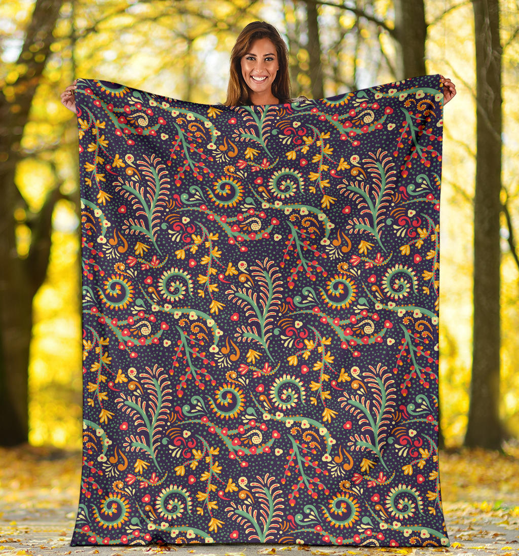 Bohemian Pattern Print Design 08 Premium Blanket