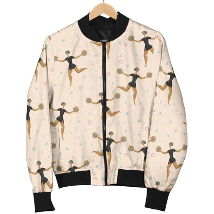 Cheerleader Pattern Print Design 03 Men Bomber Jacket