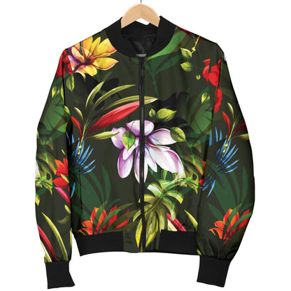 Magnolia Pattern Print Design 02 Men Bomber Jacket