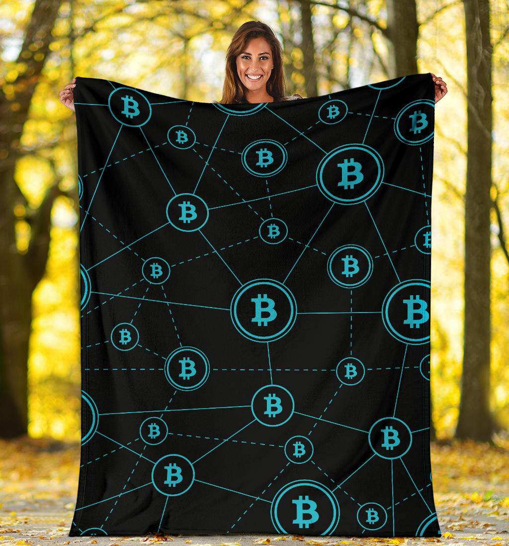 Cryptocurrency Pattern Print Design 01 Premium Blanket