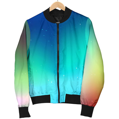 Aurora Borealis Pattern Print Design 02 Men Bomber Jacket