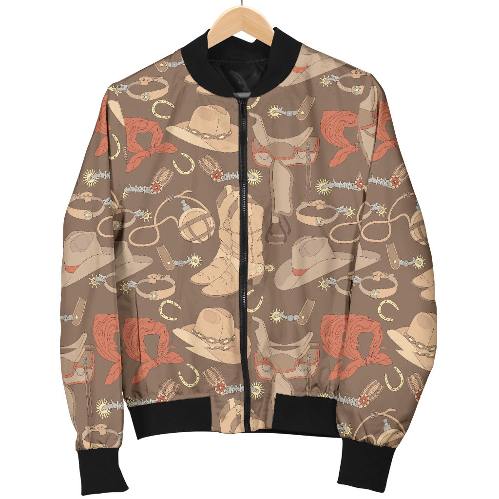 Cowboy Pattern Print Design 02 Men Bomber Jacket