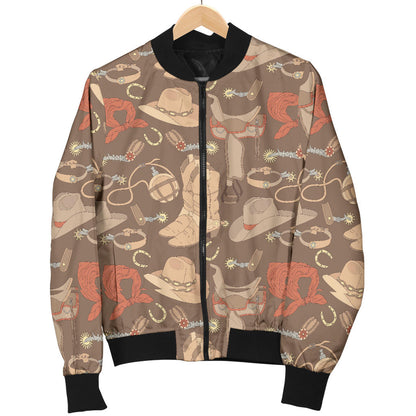 Cowboy Pattern Print Design 02 Men Bomber Jacket