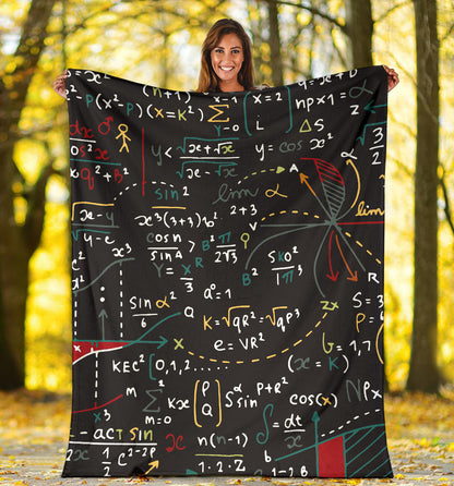 Math Pattern Print Design 04 Premium Blanket