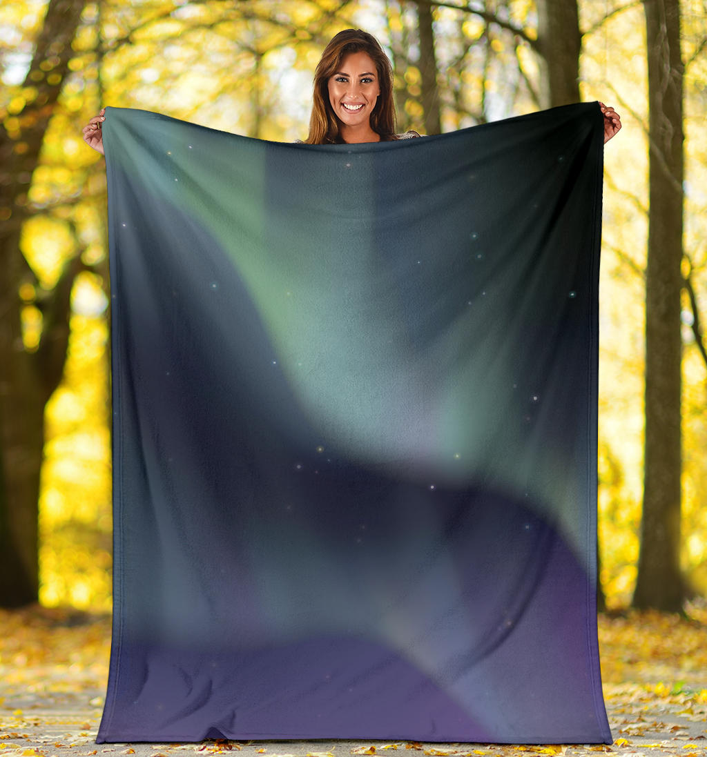 Aurora Borealis Pattern Print Design 01 Premium Blanket