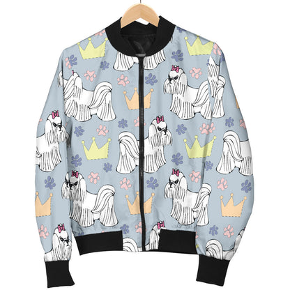 Maltese Pattern Print Design 04 Men Bomber Jacket