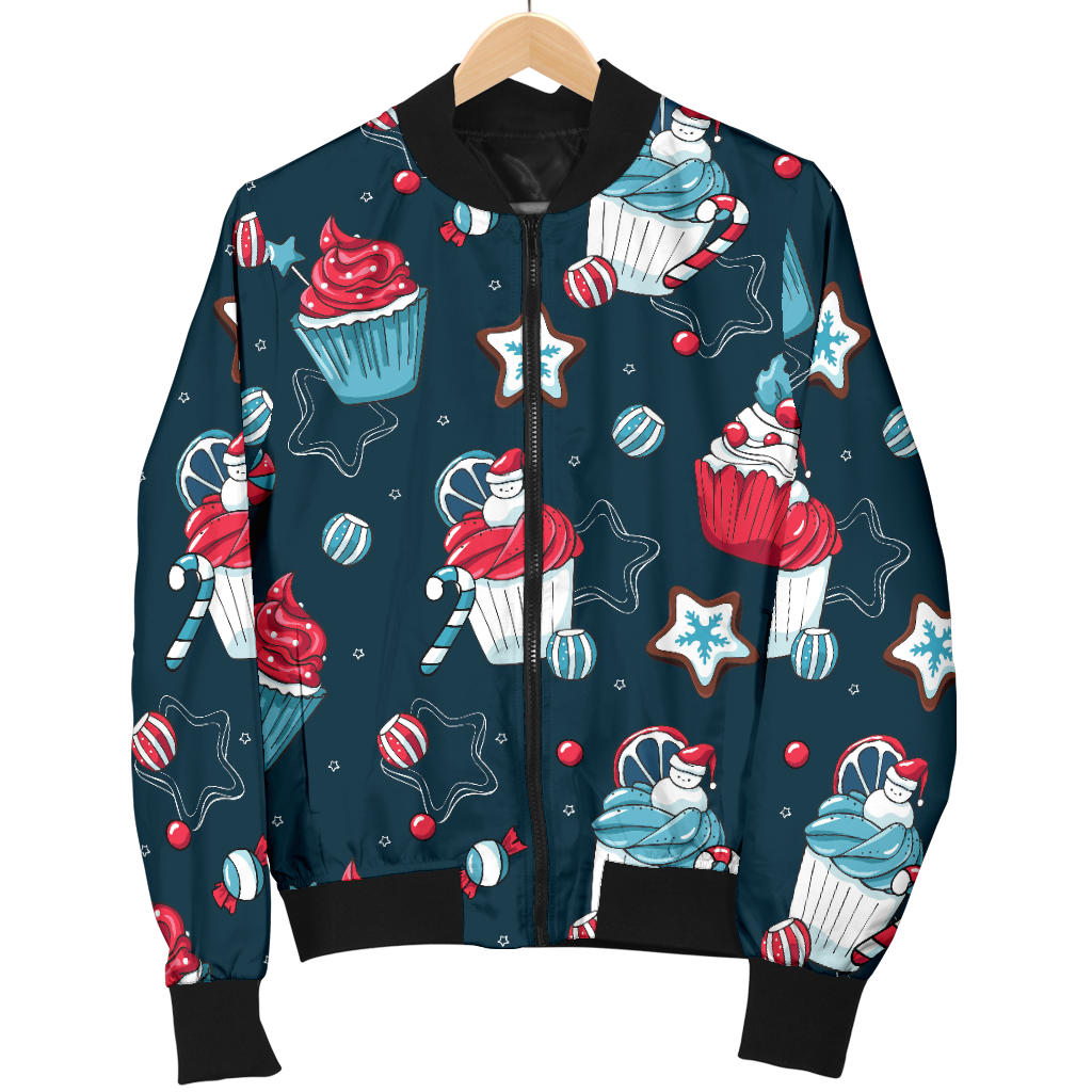 Cupcake Pattern Print Design 03 Men Bomber Jacket