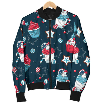 Cupcake Pattern Print Design 03 Men Bomber Jacket
