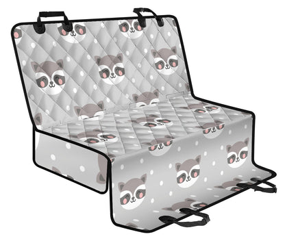 Raccoon Pattern Print Design A04 Rear Dog Car Seat Cover Hammock