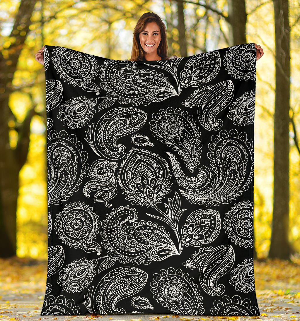 Paisley Pattern Print Design A04 Premium Blanket