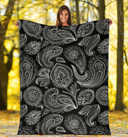 Paisley Pattern Print Design A04 Premium Blanket