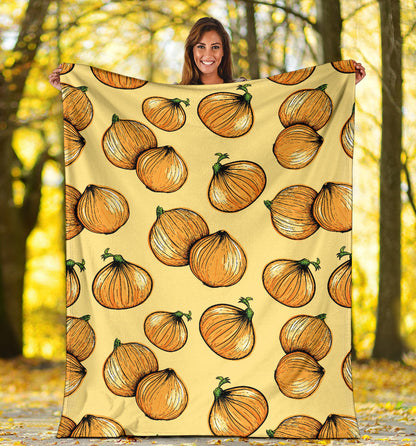 Onion Pattern Print Design A04 Premium Blanket
