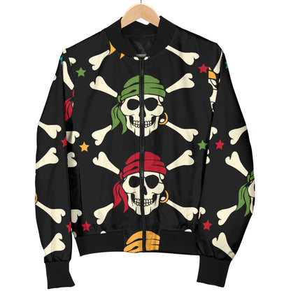 Pirate Pattern Print Design A01 Men Bomber Jacket