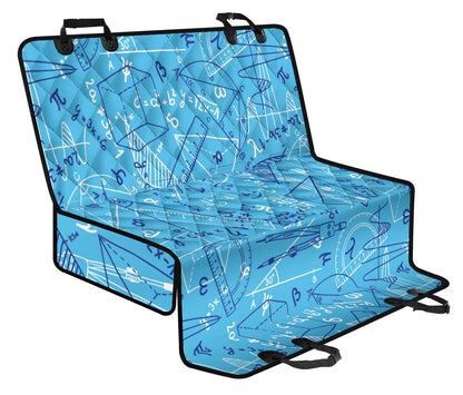 Math Pattern Print Design 02 Rear Dog Car Seat Cover Hammock
