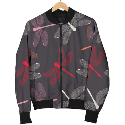 Dragonfly Pattern Print Design 01 Men Bomber Jacket