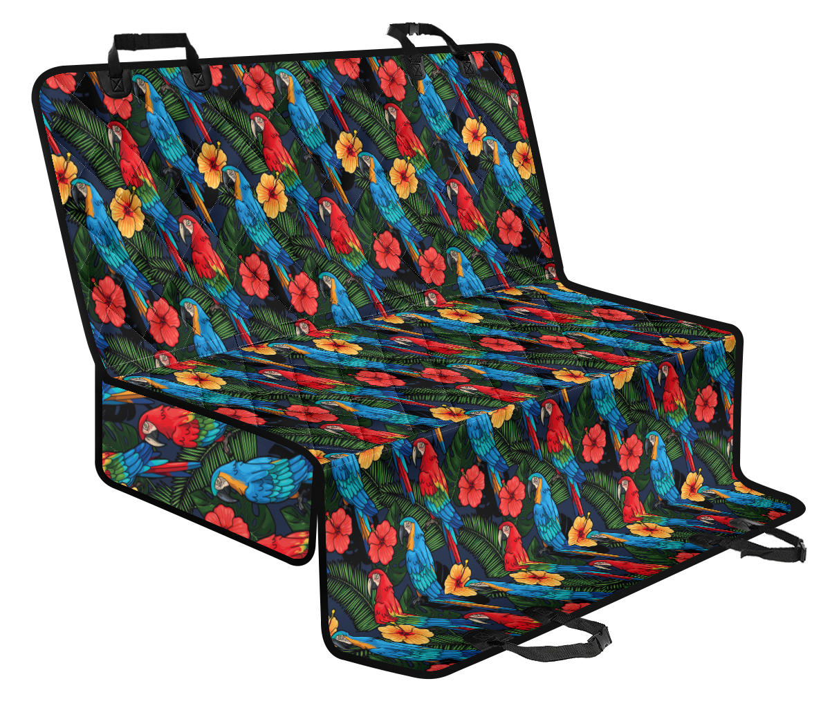 Parrot Pattern Print Design A01 Rear Dog Car Seat Cover Hammock