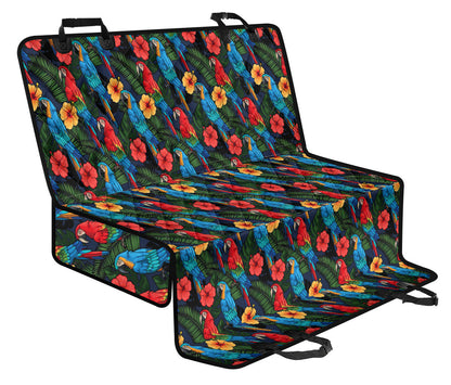 Parrot Pattern Print Design A01 Rear Dog Car Seat Cover Hammock