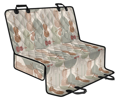 Violin Pattern Print Design 01 Rear Dog Car Seat Cover Hammock