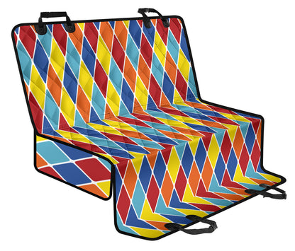 Harlequin Pattern Print Design 01 Rear Dog Car Seat Cover Hammock