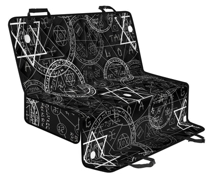 Pentagram Pattern Print Design A01 Rear Dog Car Seat Cover Hammock
