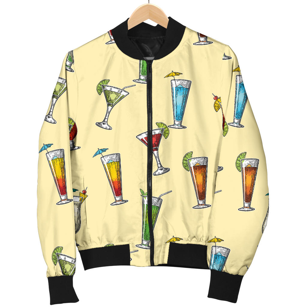 Cocktail Pattern Print Design 02 Men Bomber Jacket