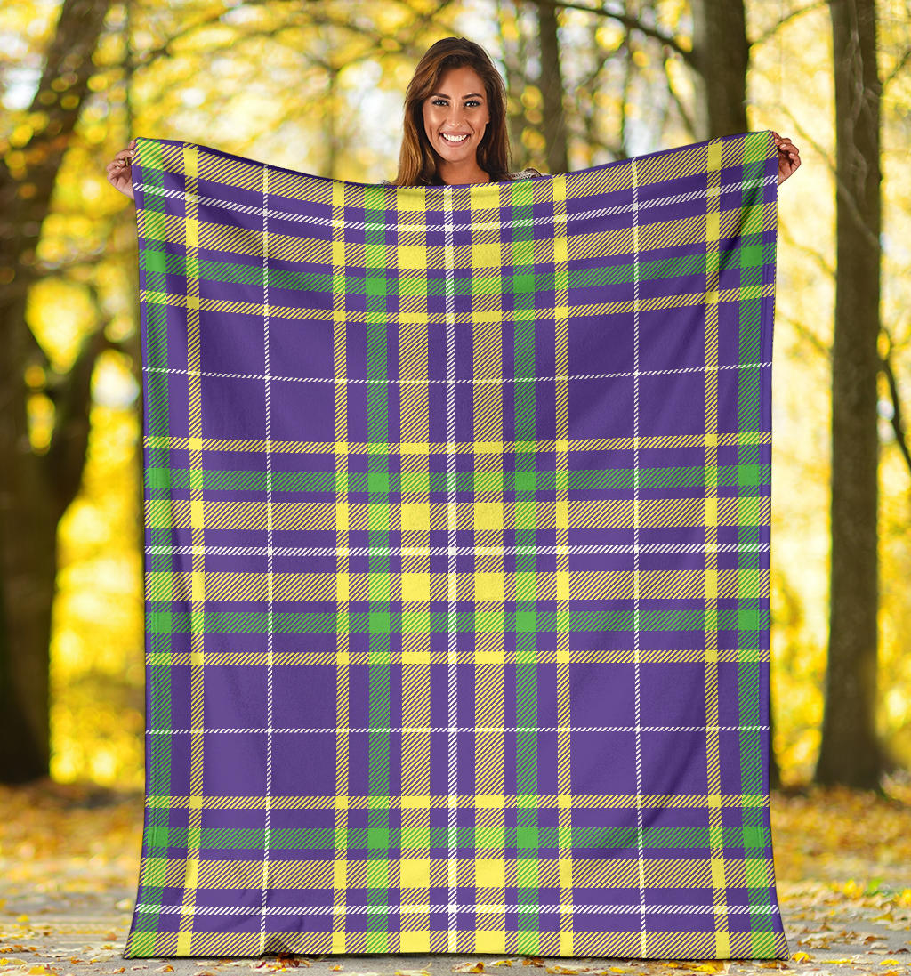 Mardi Gras Pattern Print Design 010 Premium Blanket
