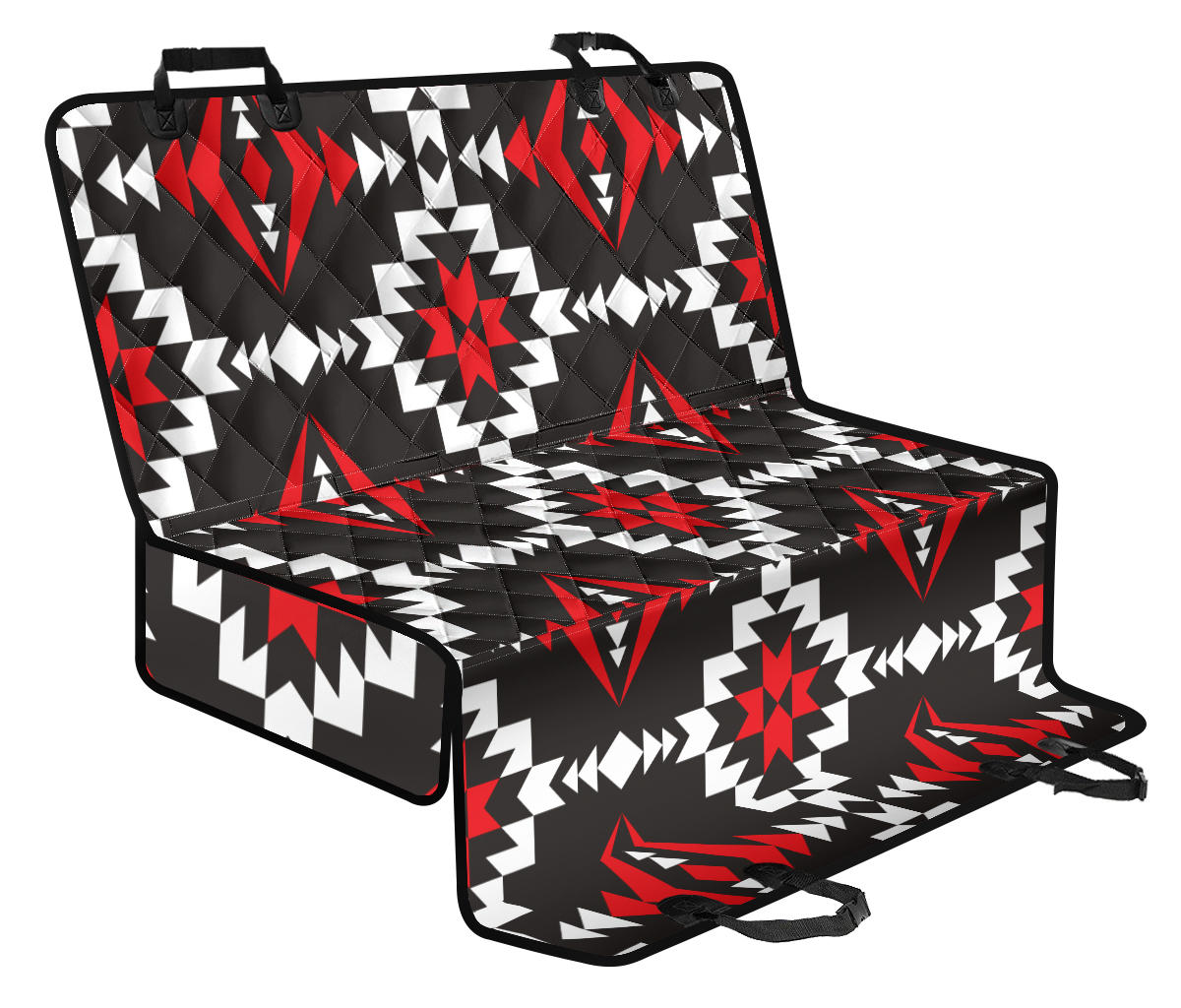 Navajo Pattern Print Design A02 Rear Dog Car Seat Cover Hammock