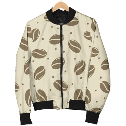 Coffee Pattern Print Design 02 Men Bomber Jacket