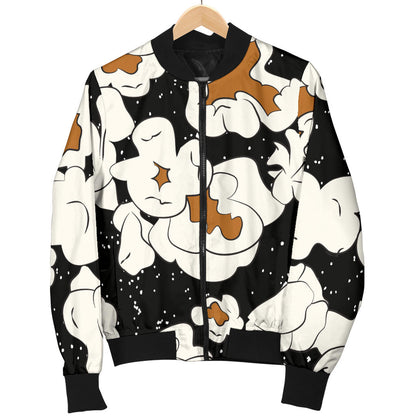 Popcorn Pattern Print Design A02 Men Bomber Jacket