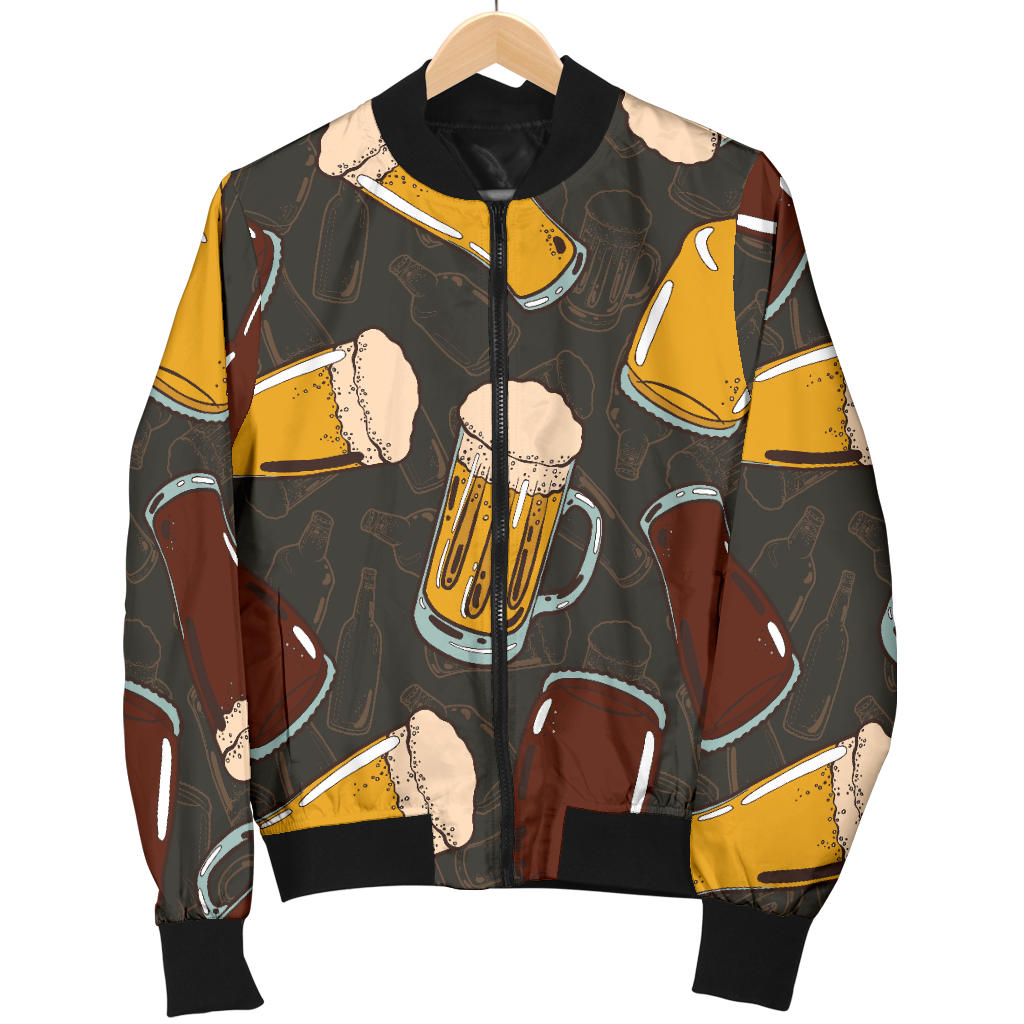 Beer Pattern Print Design 03 Men Bomber Jacket