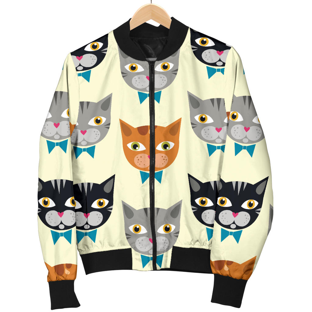 Cat Pattern Print Design 05 Men Bomber Jacket