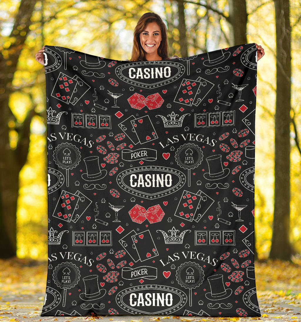 Casino Pattern Print Design 04 Premium Blanket