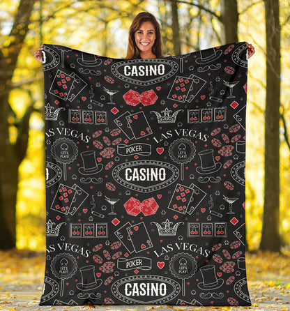 Casino Pattern Print Design 04 Premium Blanket