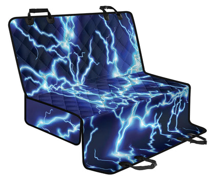 Lightning Thunder Pattern Print Design 04 Rear Dog Car Seat Cover Hammock
