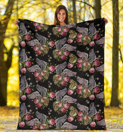 Angel Wings Pattern Print Design 06 Premium Blanket