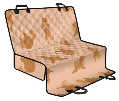 Pomeranians Pattern Print Design A06 Rear Dog Car Seat Cover Hammock