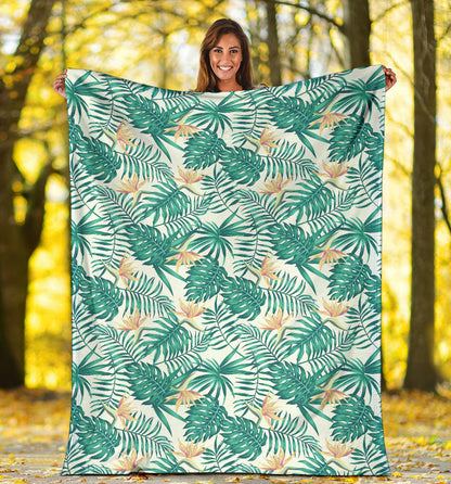 Bird Of Paradise Pattern Print Design 05 Premium Blanket