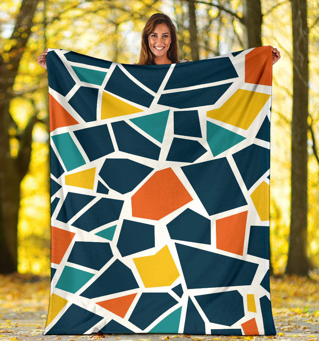 Mosaic Pattern Print Design 02 Premium Blanket