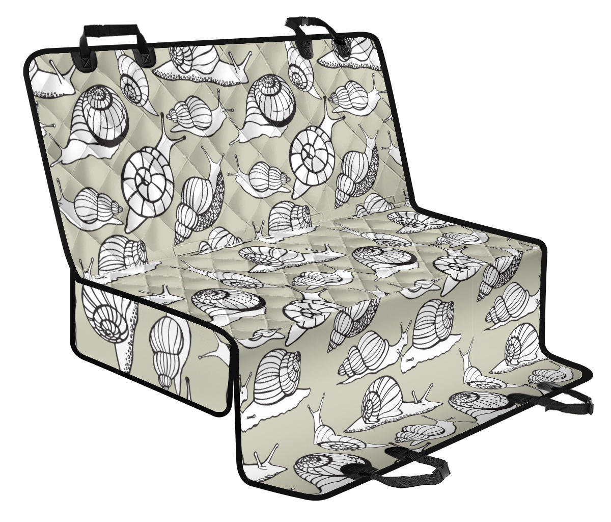 Snail Pattern Print Design 03 Rear Dog Car Seat Cover Hammock