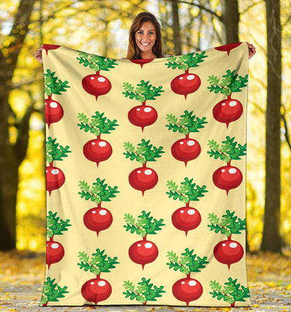 Radish Pattern Print Design A02 Premium Blanket