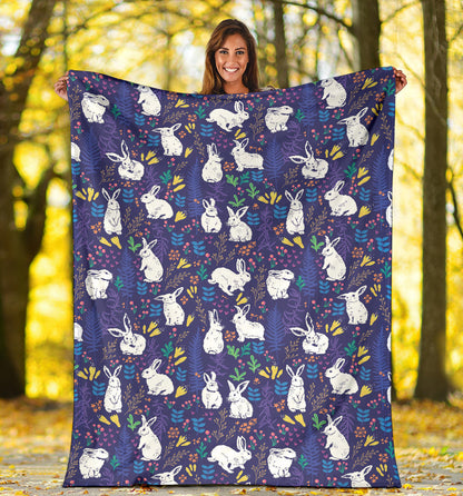 Bunny Pattern Print Design 01 Premium Blanket