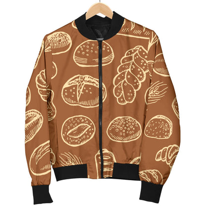 Bread Pattern Print Design 03 Men Bomber Jacket