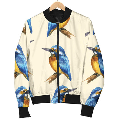 Kingfisher Pattern Print Design 01 Men Bomber Jacket