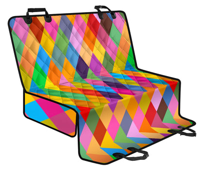 Harlequin Pattern Print Design 02 Rear Dog Car Seat Cover Hammock